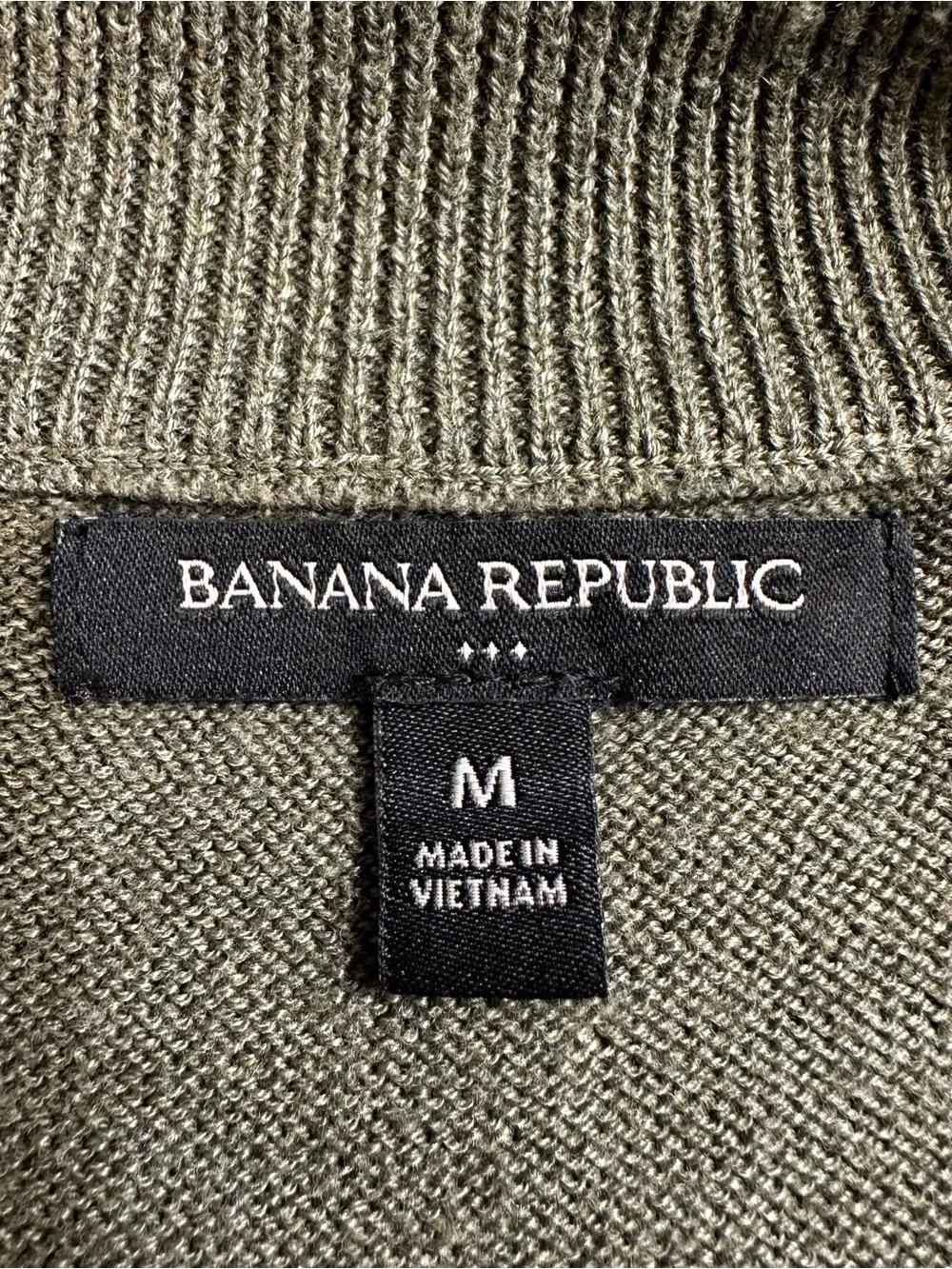 Men's Olive Quarter-Zip Sweater